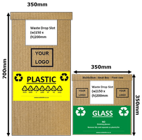 School Recycling Boxes Bins - Dimensions.