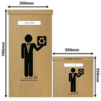 Recycling, Box, Boxes, Bin, Bins, Eco, Dimensions, Recycling Box side view